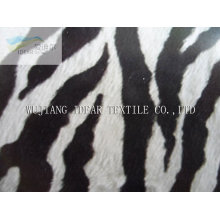 Polyester Zebra-stripe Printed Short-pile velour